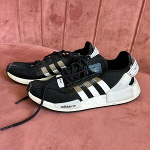 Adidas Black and White Running Shoes